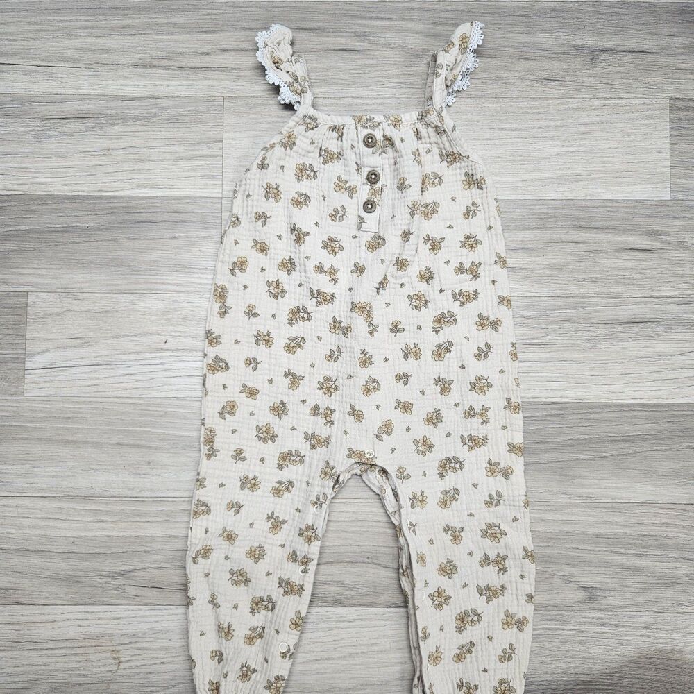 Emily and Oliver Girls Floral One Piece Romper Size 24 Months